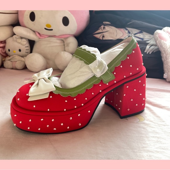 Dolls Kill Shoes - Strawberry shortcake highheel shoes dollskill lolita